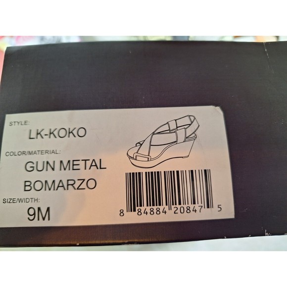 LUCKY BRAND Womens LK-KOKO Gun Metal Bomarzo Platform Sandals Shoes 9 M New - Picture 10 of 16
